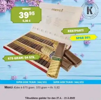Købmandsgården Merci 675 g tilbud