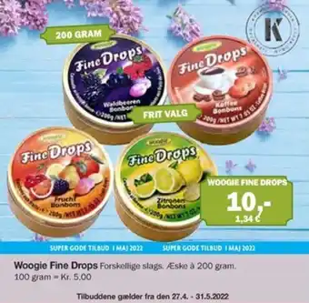 Købmandsgården Woogie Fine Drops 200 g tilbud