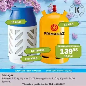 Købmandsgården Primagaz 11 kilo tilbud