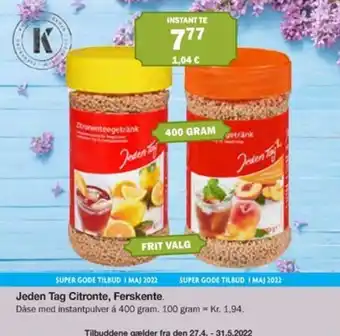 Købmandsgården Jeden Tag Citrone, Ferskente 400 g tilbud