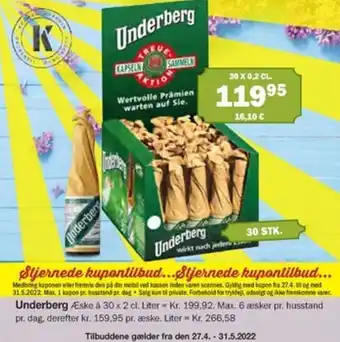 Købmandsgården Underberg 30 x 0,2 cl tilbud