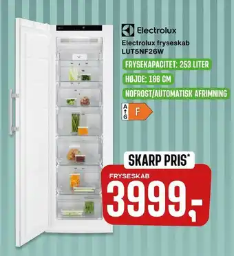 Skousen Electrolux fryseskab LUT5NF26W tilbud