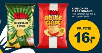 Let-Køb Kims chips eller snacks tilbud