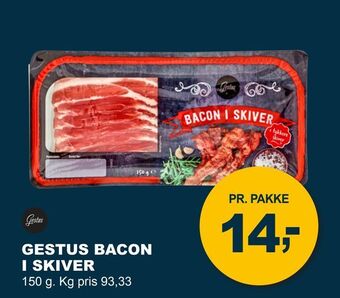 Let-Køb Gestus bacon i skiver tilbud