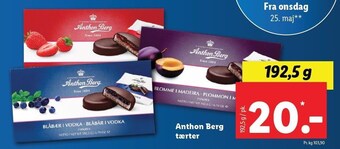 Lidl Anthon Berg tærter tilbud