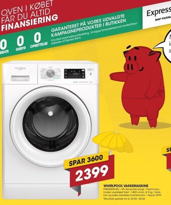 Punkt1 Whirlpool vaskemaskine tilbud