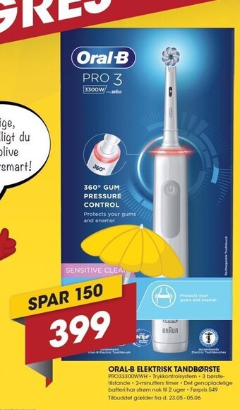Punkt1 Oral-B Elektrisk tandbørste tilbud