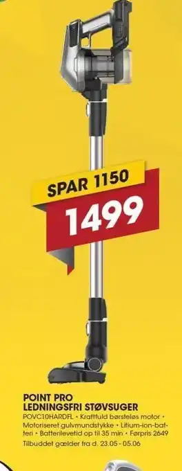 Punkt1 Point pro ledningsfri støvsuger tilbud