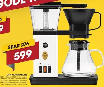 Punkt1 OBH kaffemaskine tilbud