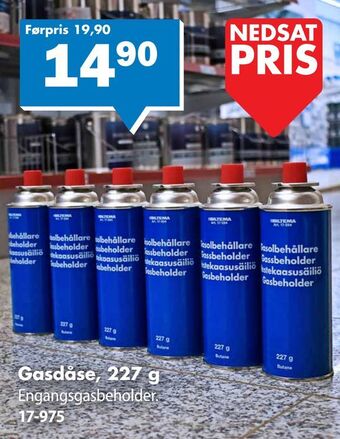 Biltema Gasdåse, 227 g tilbud