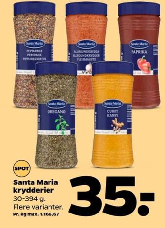 Netto Santa maria krydderier tilbud