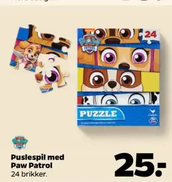 Netto Paw patrol puslespil tilbud