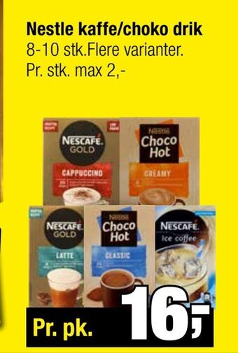 Calle Nestle kaffe/choko drik tilbud