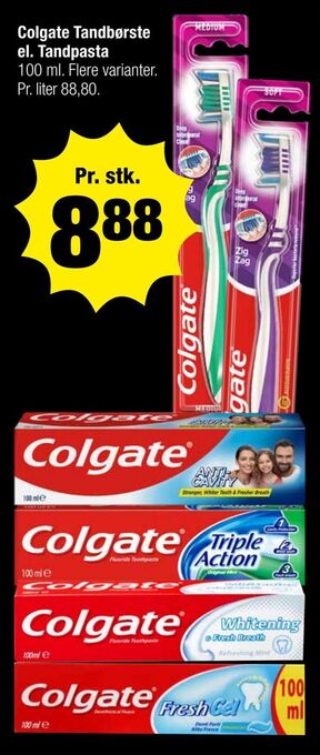 Calle Colgate Tandbørste el. Tandpasta tilbud