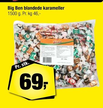 Calle Big Ben blandede karameller tilbud