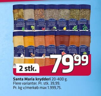 Fleggaard Santa Maria krydderi tilbud