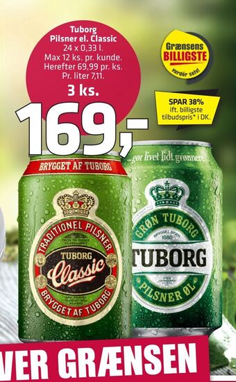 Fleggaard Tuborg Pilsner el. Classic tilbud