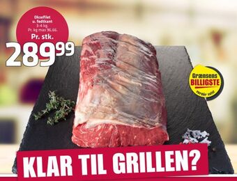Fleggaard Oksefilet u. fedtkant tilbud