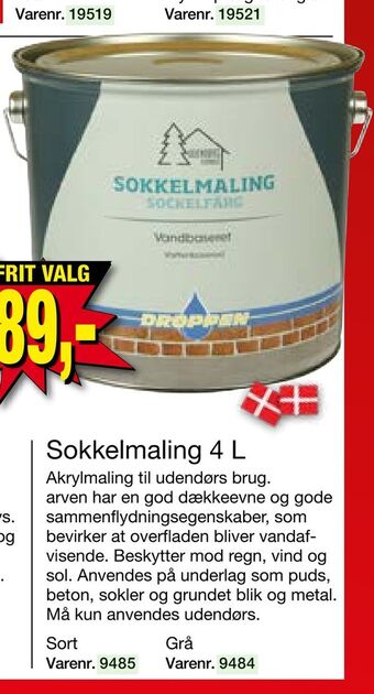 Harald Nyborg Sokkelmaling 4 L tilbud