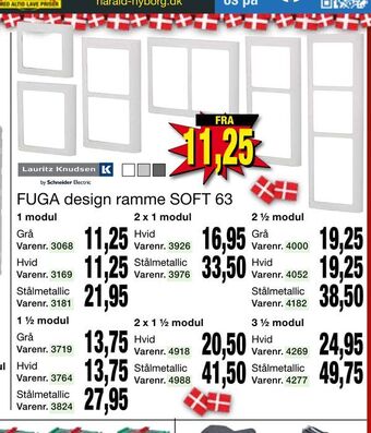 Harald Nyborg FUGA design ramme SOFT 63 tilbud
