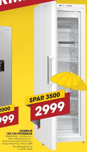 Punkt1 Gorenje fryseskab tilbud