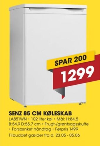 Punkt1 Senz køleskab tilbud