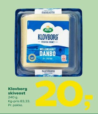 Coop 365 Klovborg skiveost tilbud