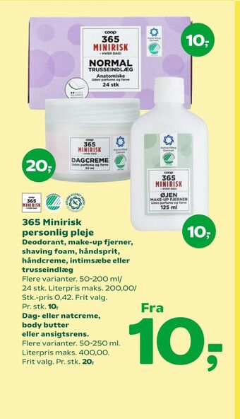 Coop 365 365 Minirisk personlig pleje tilbud