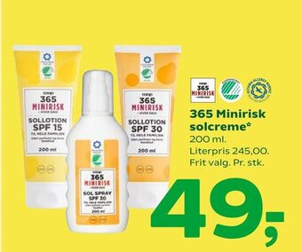 Coop 365 365 Minirisk solcreme tilbud