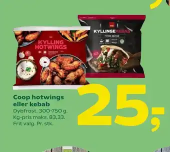 Coop 365 Coop hotwings eller kebab tilbud