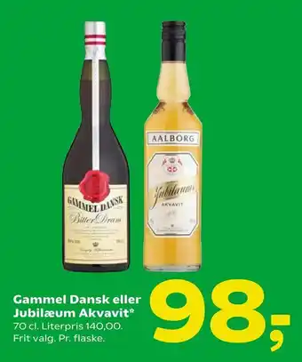 Coop 365 Gammel Dansk eller Jubilæum Akvavit tilbud