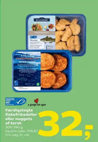 Coop 365 Færdigstegte fiskefrikadeller eller nuggets af torsk tilbud