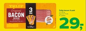 Coop 365 Tulip bacon 3-pak tilbud