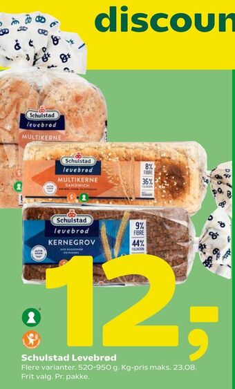 Coop 365 Schulstad Levebrød tilbud