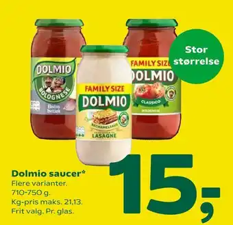 Coop 365 Dolmio saucer tilbud