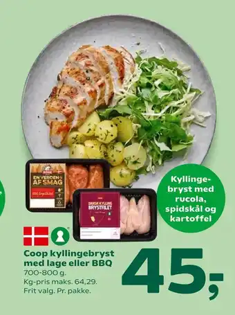Coop 365 Coop kyllingebryst med lage eller BBQ tilbud