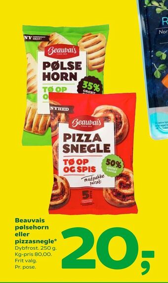 Coop 365 Beauvais pølsehorn eller pizzasnegle tilbud