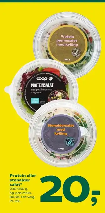 Coop 365 Protein eller stenalder salat tilbud