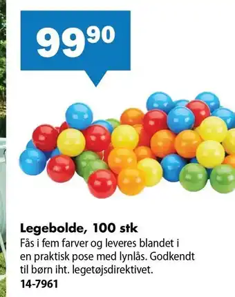 Legebolde, 100 stk.