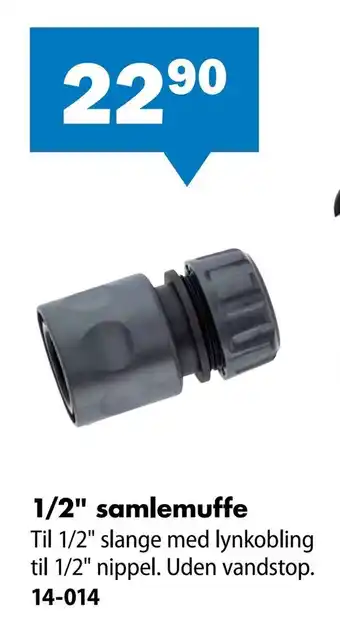 Biltema 1/2" samlemuffe tilbud