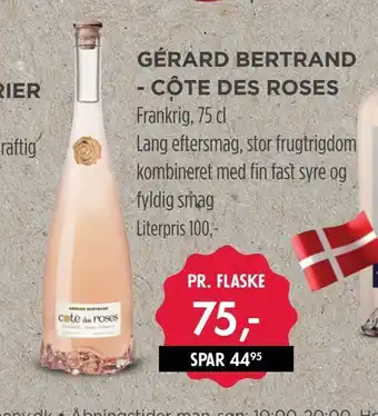 MENY Gérard bertrand - côte des roses tilbud
