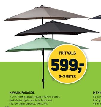 XL-BYG Havana parasol tilbud