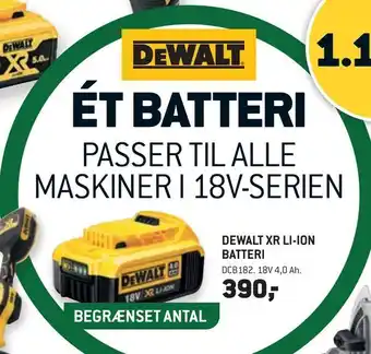 XL-BYG Dewalt xr li-ion batteri tilbud