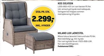 XL-BYG Milano lux lænestol tilbud