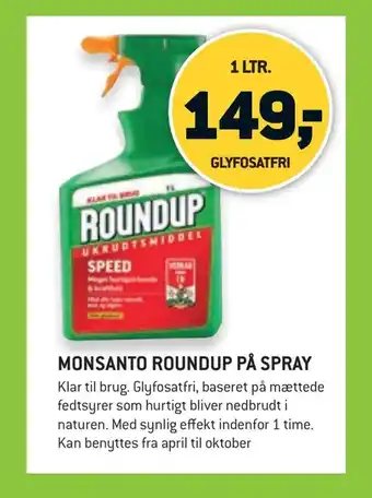 XL-BYG Monsanto roundup på spray tilbud