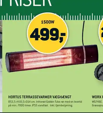 XL-BYG HORTUS TERRASSEVARMER VÆGHÆNGT tilbud