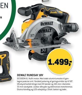 XL-BYG Dewalt rundsav 18v tilbud