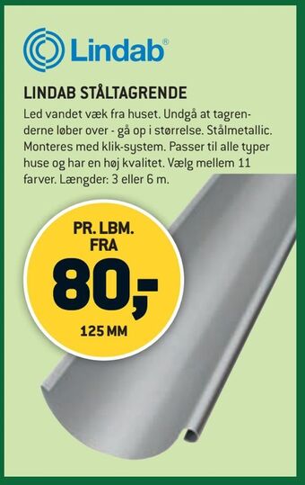 Lindab ståltagrende