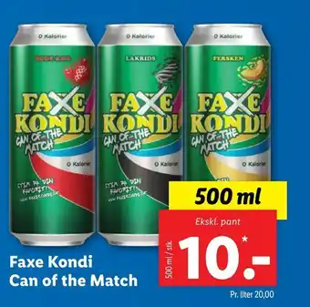 Lidl Faxe Kondi Can of the Match tilbud