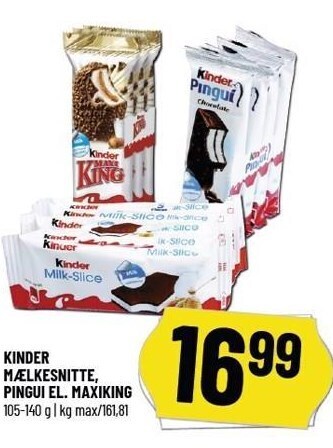 Løvbjerg Kinder mælkesnitte, pingui el. maxiking tilbud